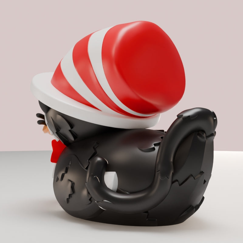 The Cat in the Hat TUBBZ Collectible Duck (Mini Edition) available from TUBBZ US - back right angle view